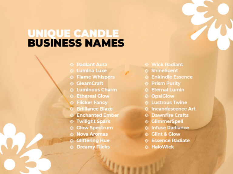 499 Catcy And Creative Candle Business Names