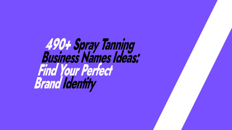 Spray tanning business name ideas