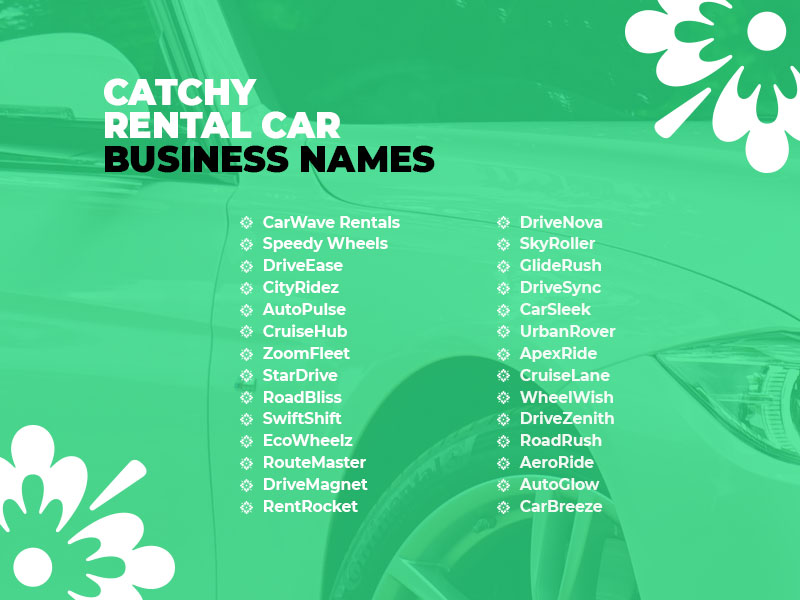 car rental website name ideas