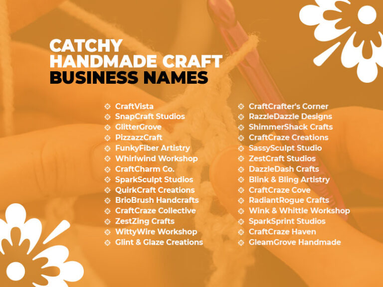 399+ Catchy and Unique Handmade Craft Business Names