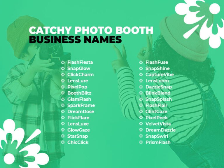 499+ Catchy Creative Photo Booth Business Names